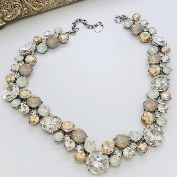 Vintage Crystal Rhinestone Statement Necklace - Picture 11 of 17